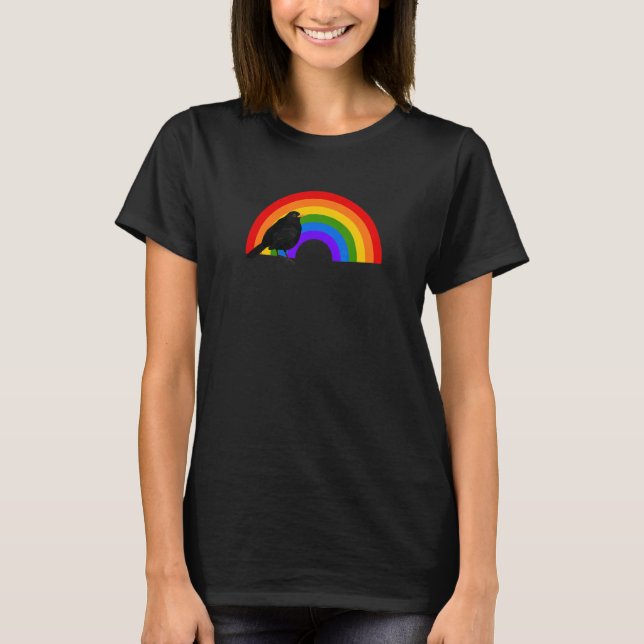 Blackbird Rainbow Bird Bird  Birdwatcher Biologist T-Shirt (Front)
