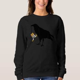 Blackbird With Karate Kitten On Chain Crow Bird Or Sweatshirt