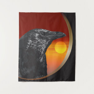 Blackbirds Picture of Crow Tapestry