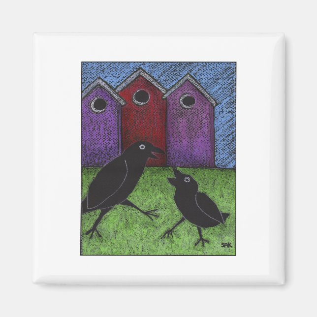 Blackbirds Playing Magnet (Front)