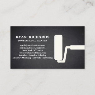 Blackboard Chalkboard House Painting Business Card