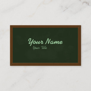 Blackboard Chalkboard Teacher School Business Card