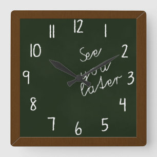 Blackboard Chalkboard Wall Clock square