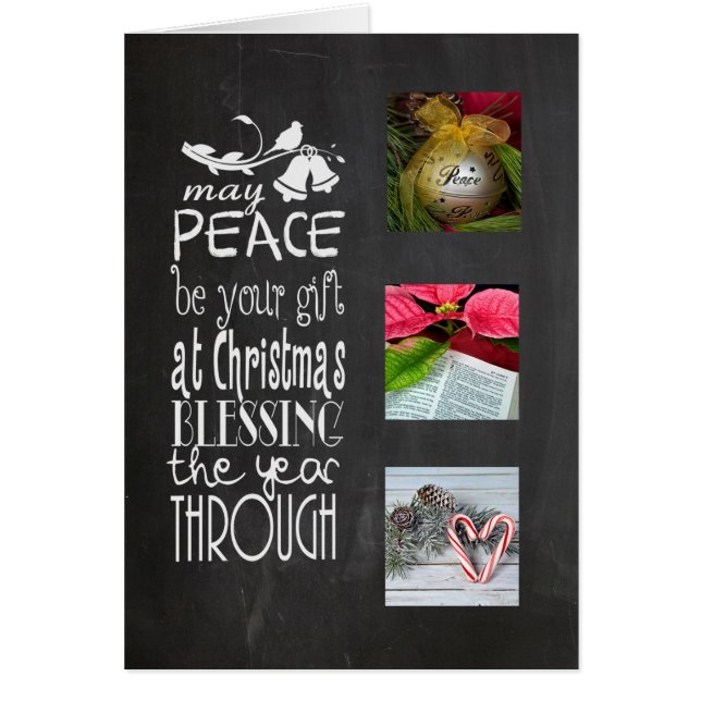 Blackboard Christmas frame with holiday photos (Front)