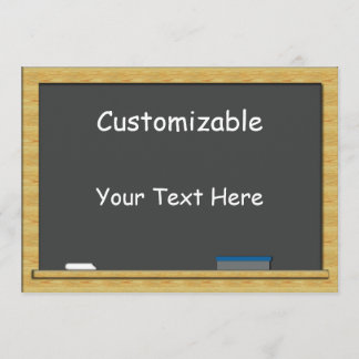 Blackboard Greeting - Custom, Blank Back Card