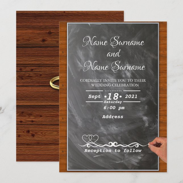 Blackboard Invitation (Front/Back)