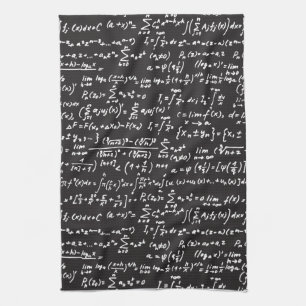 Blackboard Math Equations Kitchen Towel