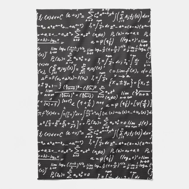 Blackboard Math Equations Kitchen Towel (Vertical)