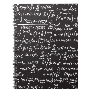 Blackboard Math Equations Notebook