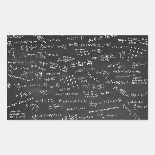 Blackboard Math Formulas And Numbers Sticker (Front)