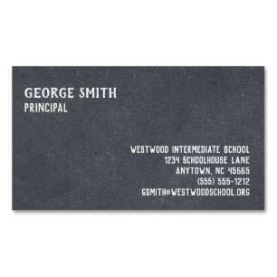 Blackboard Style Seven Line Custom Business Card