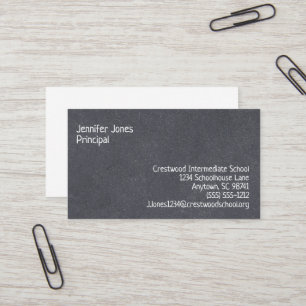 Blackboard Style Seven Line Custom Chalkboard Business Card