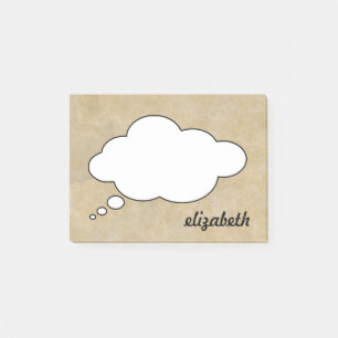 Blackboard Talk Bubble Personalized Name Post-it Notes
