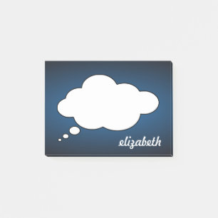 Blackboard Talk Bubble Personalized Name Post-it Notes