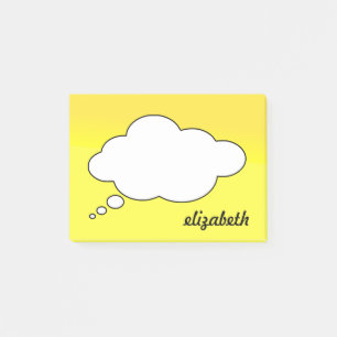 Blackboard Talk Bubble Personalized Name Post-it Notes