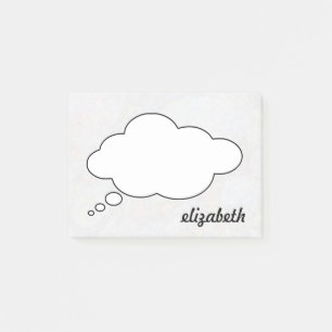 Blackboard Talk Bubble Personalized Name Post-it Notes