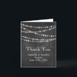 Blackboard Twinkle Lights Thank You Card<br><div class="desc">Multiple strands of twinkle lights on a chalkboard background make this card sparkle. Scroll down to see the complete wedding collection.</div>
