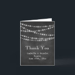 Blackboard Twinkle Lights Thank You Card<br><div class="desc">Multiple strands of twinkle lights on a chalkboard background make this card sparkle. Scroll down to see the complete wedding collection.</div>