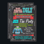 Blackboard Ugly sweater Christmas Party Invites<br><div class="desc">Super fun ugly sweater Christmas party done in a chalkboard style. Modern lettering,  banners and an ugly sweater against a blackboard background.  The back is a great as the front with old Retro Santa Claus clip art and party information.  Hand drawn illustration by McBooboo.</div>