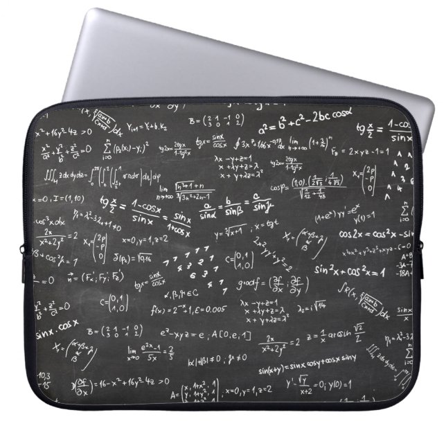 Blackboard With Math Formulas And Numbers Laptop Sleeve (Front)