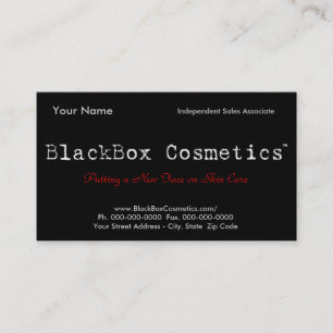 BlackBox Cosmetics, Independent Sales Associ... Business Card