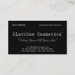 BlackBox Cosmetics, Independent Sales Associ... Business Card