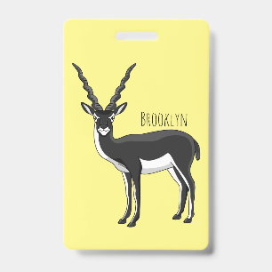 Blackbuck antelope illustration badge