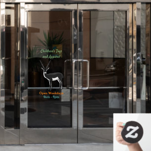Blackbuck antelope illustration window cling
