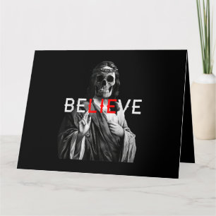 Blackcraft Antichrist Jesus Skull Believe Satan At Card