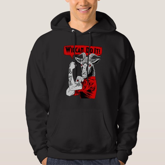 Blackcraft Baphomet Wiccan Do It Satanic Feminist  Hoodie (Front)