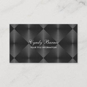 Blacke Metallic Look Diamond Tiles Business Card