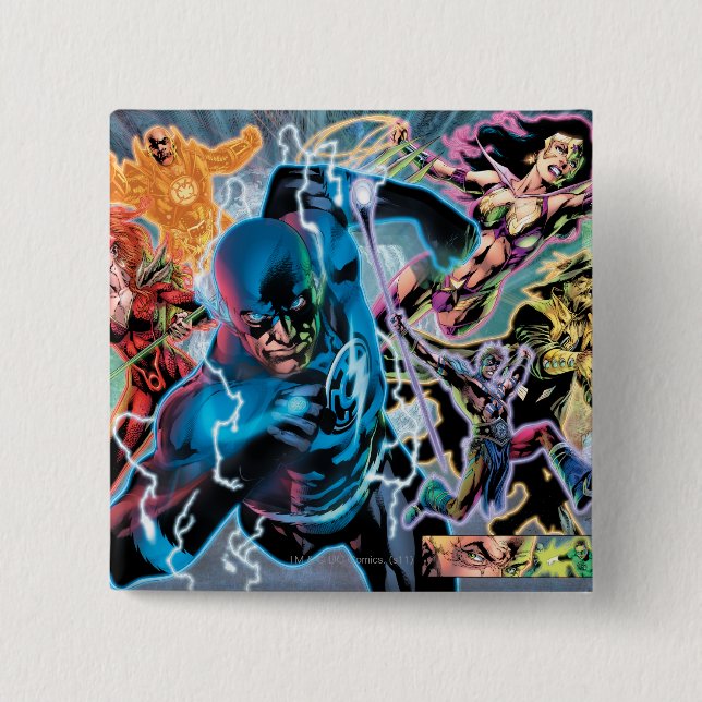 Blackest Night Comic Panel - Colour 2 Inch Square Button (Front)