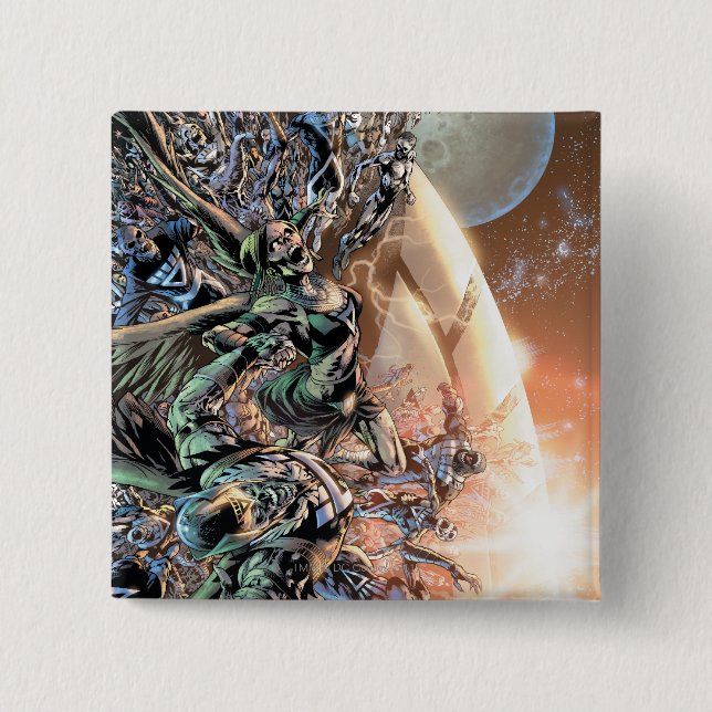 Blackest Night Group and Moon 2 Inch Square Button (Front)