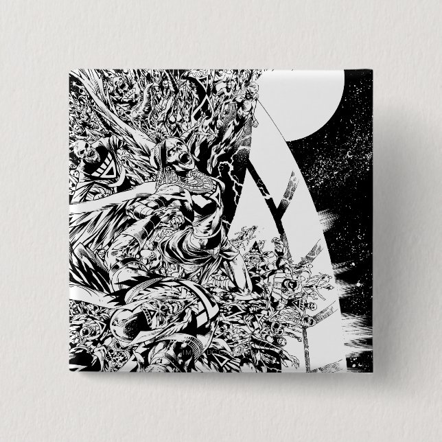 Blackest Night Group and Moon 2 Inch Square Button (Front)