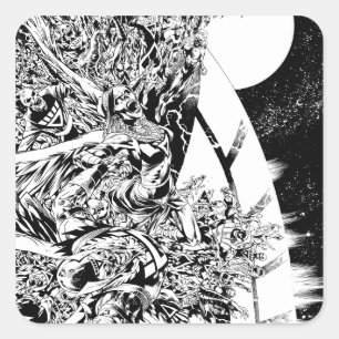 Blackest Night Group and Moon 2 Square Sticker
