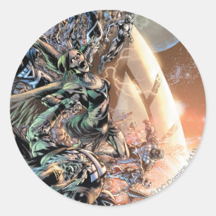 Blackest Night Group and Moon Classic Round Sticker