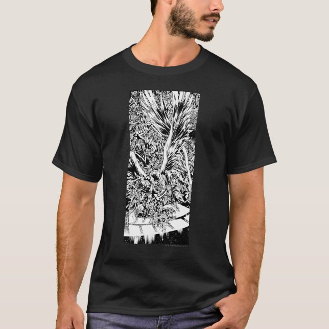 Blackest Night Group Painting - Black and White T-Shirt (Front)