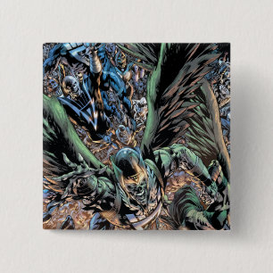 Blackest Night Group Painting - Colour 2 Inch Square Button