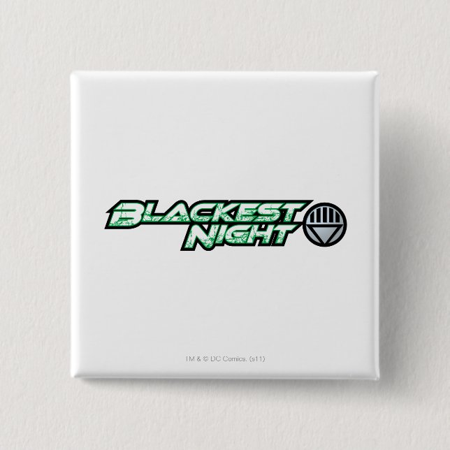 Blackest Night Logo 2 2 Inch Square Button (Front)