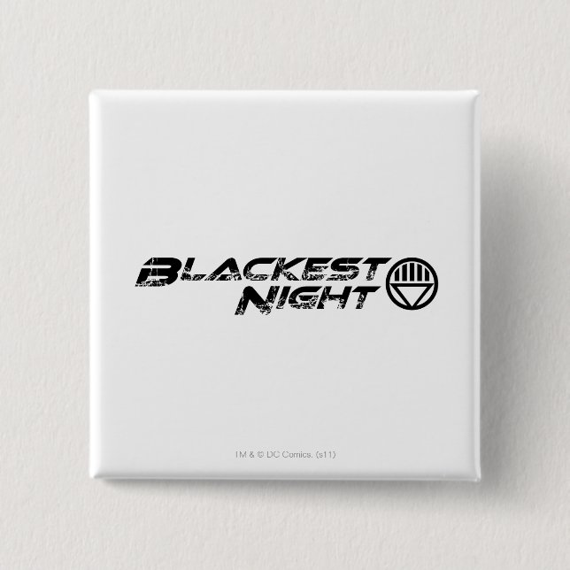 Blackest Night Logo 2 Inch Square Button (Front)
