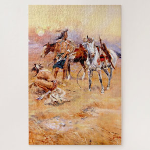 “Blackfeet Burning Crow Buffalo Range” Jigsaw Puzzle
