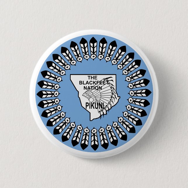 Blackfeet Nation  2 Inch Round Button (Front)
