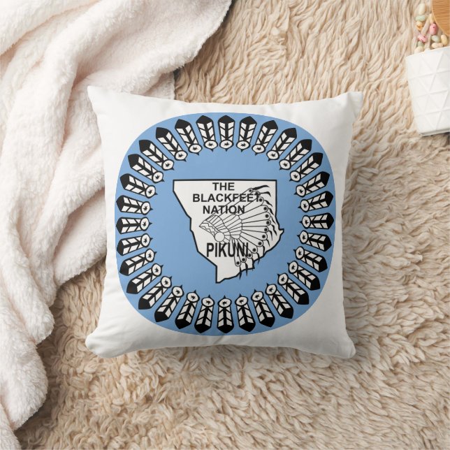 Blackfeet Nation  Throw Pillow (Blanket)