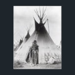 Blackfoot Brave, near Calgary, Alberta, 1889 Postcard<br><div class="desc">Blackfoot Brave,  near Calgary,  Alberta,  1889 located at the Roy Miles Fine Paintings. The Blackfoot Brave,  near Calgary,  Alberta,  1889 was created around 1889 AD.</div>