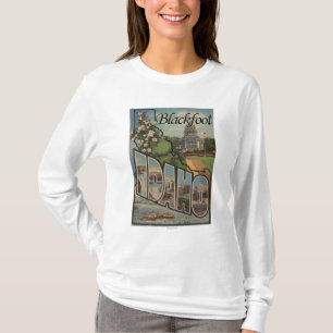 Blackfoot, Idaho - Large Letter Scenes T-Shirt