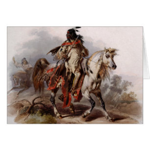 Blackfoot Indian On Arabian Horse being chased
