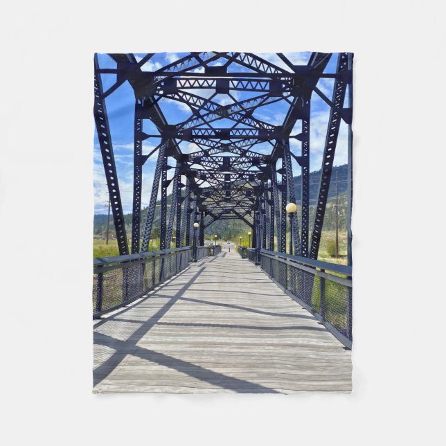 Blackfoot River Crossing Fleece Blanket (Front)