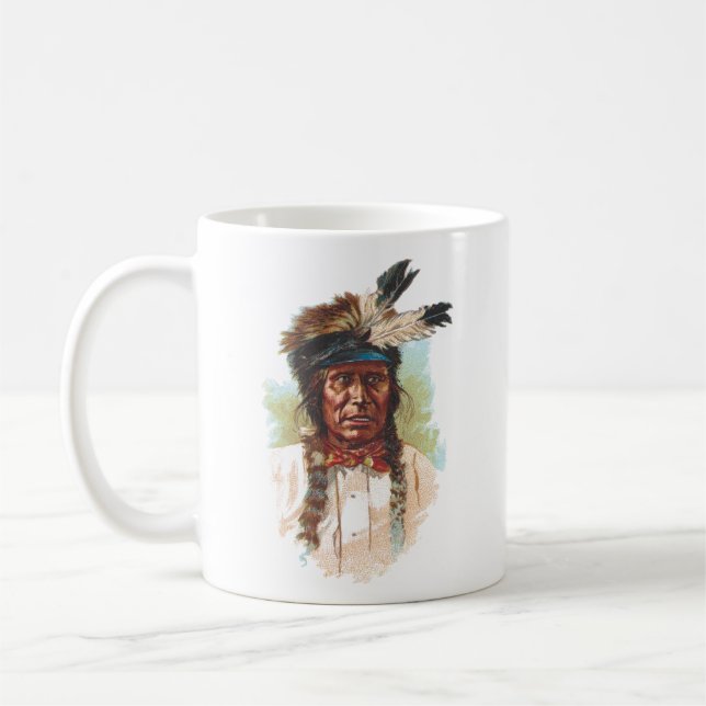 Blackfoot Sioux Chief: Red Thunder Coffee Mug (Left)