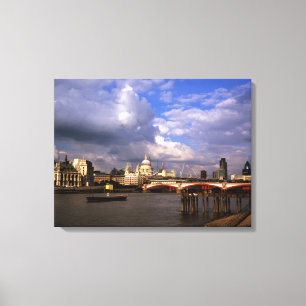 Blackfriars Bridge and St Paul's Cathedral Canvas Print