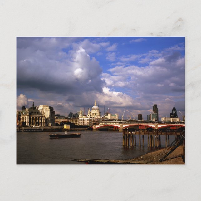 Blackfriars Bridge and St Paul's Cathedral Postcard (Front)